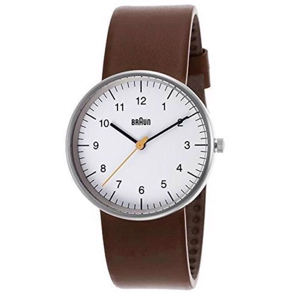 Image of Classic blank rustfri stål quartz Herre ur fra Braun, BN0021WHBRG